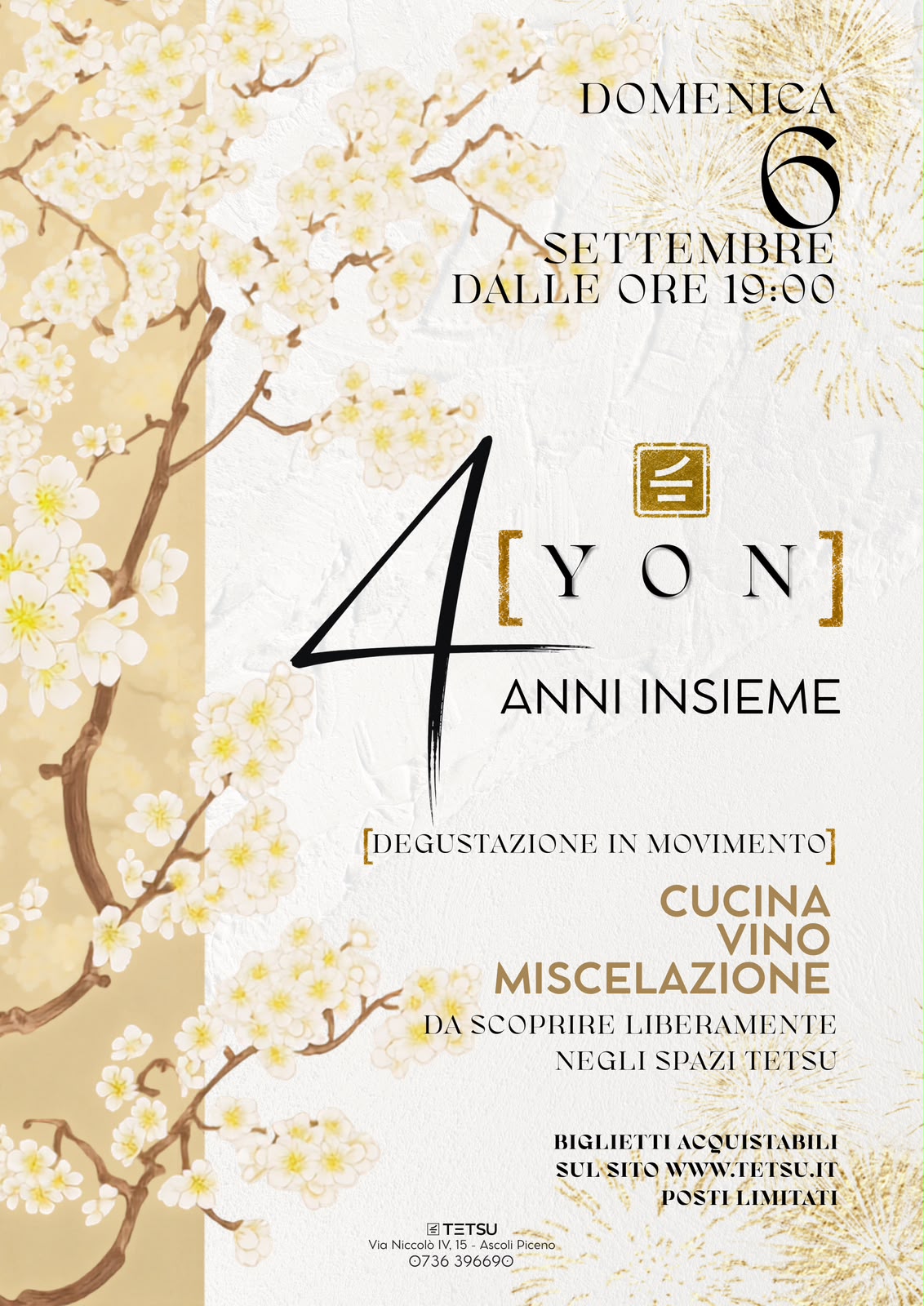 Locandina ufficiale evento 4 YON - Tetsu